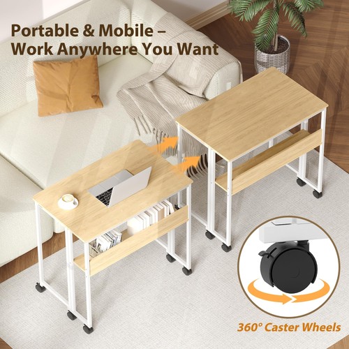Folding computer desk wheels - desk,